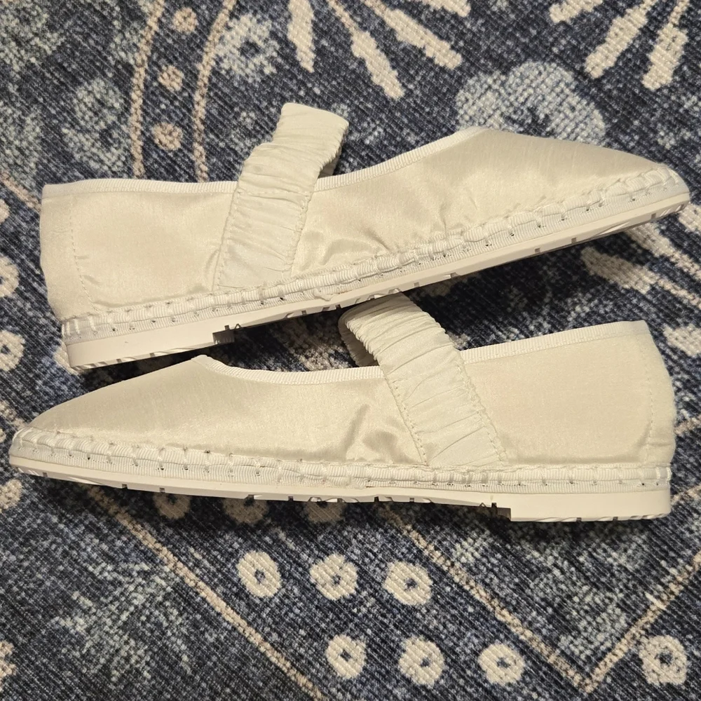 Cream Mary Jane Flats - Picture 3 of 8